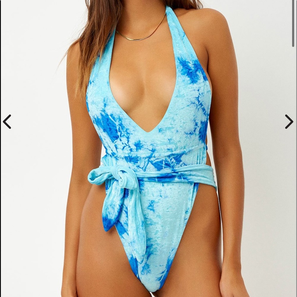 Frankies Bikinis: Molly One piece blue tie dye